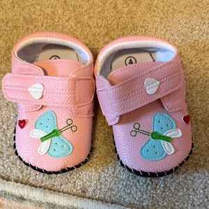 Pink Butterfly Kids Shoes